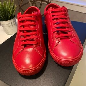 Saint Laurent Andy Low Top Sneaker Men's Sz 42Red